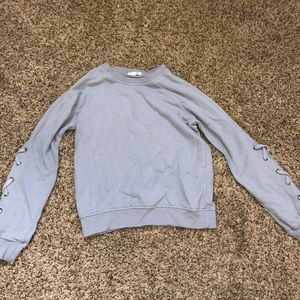 Pale blue, crew neck